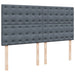 Pat box spring cu saltea, gri închis, 200x200 cm, catifea - WALTI WALTI