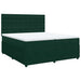 Pat box spring cu saltea, verde închis, 200x200 cm, catifea - WALTI WALTI