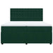 Pat box spring cu saltea, verde închis, 200x200 cm, catifea - WALTI WALTI