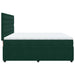 Pat box spring cu saltea, verde închis, 200x200 cm, catifea - WALTI WALTI