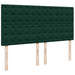 Pat box spring cu saltea, verde închis, 200x200 cm, catifea - WALTI WALTI