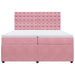 Pat box spring cu saltea, roz, 200x200 cm, catifea - WALTI WALTI