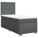 Pat box spring cu saltea, gri închis, 80x200 cm, textil - WALTI WALTI