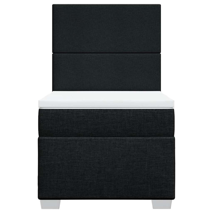 Pat box spring cu saltea, negru, 80x200 cm, textil - WALTI WALTI
