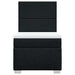 Pat box spring cu saltea, negru, 80x200 cm, textil - WALTI WALTI