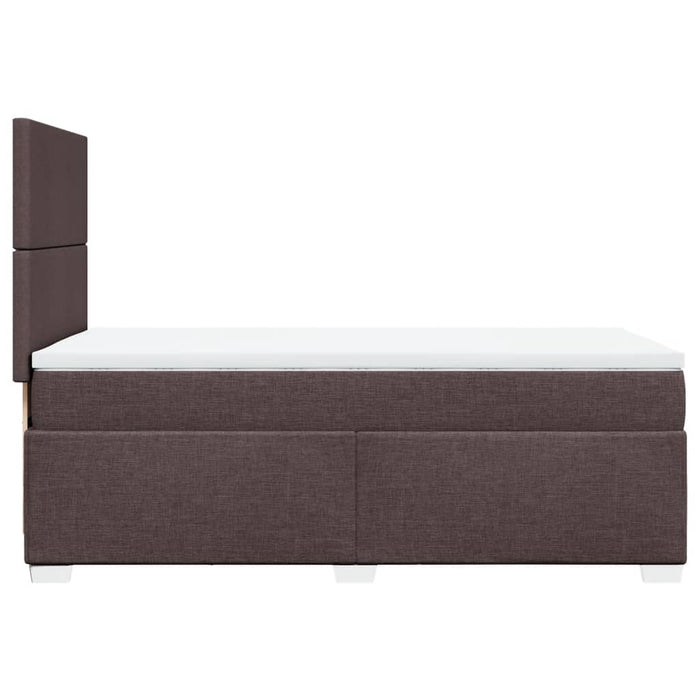 Pat box spring cu saltea, maro închis, 80x200 cm, textil - WALTI WALTI