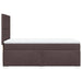 Pat box spring cu saltea, maro închis, 80x200 cm, textil - WALTI WALTI