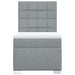 Pat continental cu saltea, gri deschis, 80x200 cm, textil - WALTI WALTI