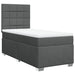 Pat box spring cu saltea, gri închis, 80x200 cm, textil - WALTI WALTI
