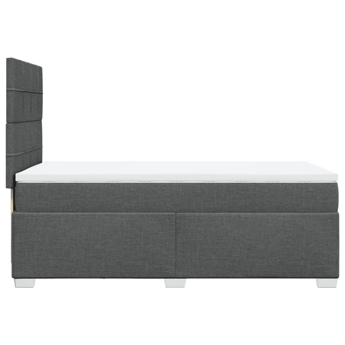 Pat box spring cu saltea, gri închis, 80x200 cm, textil - WALTI WALTI