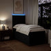 Pat box spring cu saltea, negru, 80x200 cm, textil - WALTI WALTI