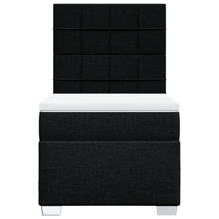 Pat box spring cu saltea, negru, 80x200 cm, textil - WALTI WALTI