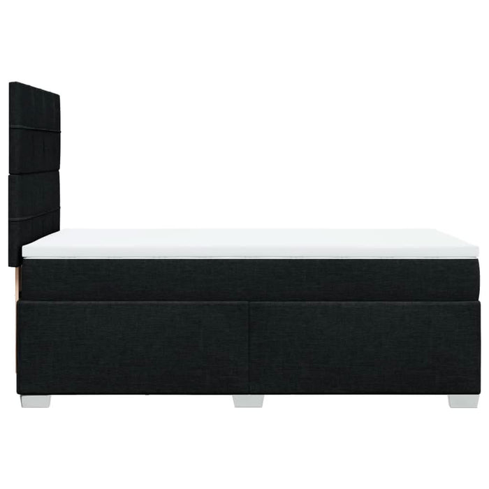 Pat box spring cu saltea, negru, 80x200 cm, textil - WALTI WALTI