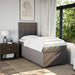 Pat box spring cu saltea, gri taupe, 80x200 cm, textil - WALTI WALTI