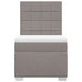 Pat box spring cu saltea, gri taupe, 80x200 cm, textil - WALTI WALTI
