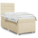 Pat box spring cu saltea, crem, 80x200 cm, textil - WALTI WALTI