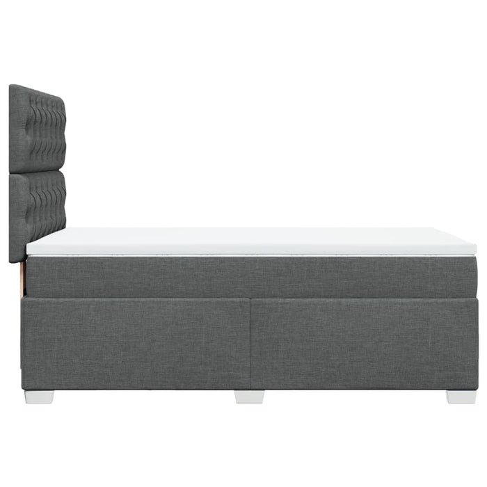 Pat box spring cu saltea, gri închis, 80x200 cm, textil - WALTI WALTI