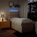 Pat box spring cu saltea, crem, 80x200 cm, textil - WALTI WALTI