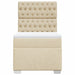 Pat box spring cu saltea, crem, 80x200 cm, textil - WALTI WALTI