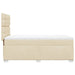 Pat box spring cu saltea, crem, 80x200 cm, textil - WALTI WALTI