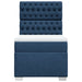 Pat box spring cu saltea, albastru, 80x200 cm, textil - WALTI WALTI