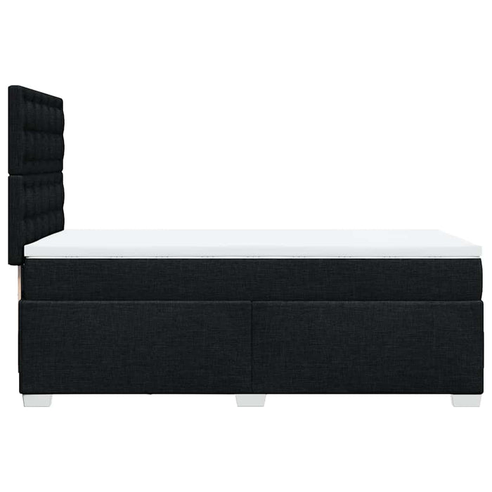 Pat box spring cu saltea, negru, 80x200 cm, textil - WALTI WALTI