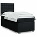 Pat box spring cu saltea, negru, 80x200 cm, textil - WALTI WALTI