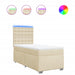 Pat box spring cu saltea, crem, 80x200 cm, textil - WALTI WALTI