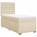 Pat box spring cu saltea, crem, 80x200 cm, textil - WALTI WALTI