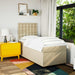 Pat box spring cu saltea, crem, 80x200 cm, textil - WALTI WALTI