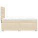 Pat box spring cu saltea, crem, 80x200 cm, textil - WALTI WALTI