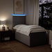 Pat box spring cu saltea, gri taupe, 90x190 cm, textil - WALTI WALTI