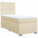 Pat box spring cu saltea, crem, 90x190 cm, textil - WALTI WALTI
