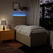 Pat box spring cu saltea, crem, 90x190 cm, textil - WALTI WALTI