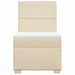 Pat box spring cu saltea, crem, 90x190 cm, textil - WALTI WALTI