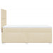 Pat box spring cu saltea, crem, 90x190 cm, textil - WALTI WALTI