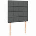 Pat box spring cu saltea, gri închis, 90x190 cm, textil - WALTI WALTI