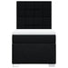 Pat box spring cu saltea, negru, 90x190 cm, textil - WALTI WALTI