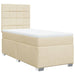 Pat box spring cu saltea, crem, 90x190 cm, textil - WALTI WALTI