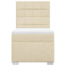 Pat box spring cu saltea, crem, 90x190 cm, textil - WALTI WALTI