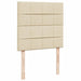 Pat box spring cu saltea, crem, 90x190 cm, textil - WALTI WALTI
