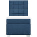 Pat box spring cu saltea, albastru, 90x190 cm, textil - WALTI WALTI