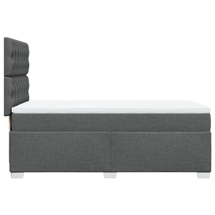 Pat box spring cu saltea, gri închis, 90x190 cm, textil - WALTI WALTI