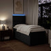 Pat box spring cu saltea, negru, 90x190 cm, textil - WALTI WALTI