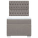 Pat box spring cu saltea, gri taupe, 90x190 cm, textil - WALTI WALTI
