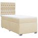 Pat box spring cu saltea, crem, 90x190 cm, textil - WALTI WALTI