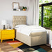 Pat box spring cu saltea, crem, 90x190 cm, textil - WALTI WALTI