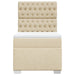 Pat box spring cu saltea, crem, 90x190 cm, textil - WALTI WALTI