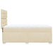 Pat box spring cu saltea, crem, 90x190 cm, textil - WALTI WALTI