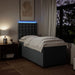 Pat box spring cu saltea, gri închis, 90x190 cm, textil - WALTI WALTI